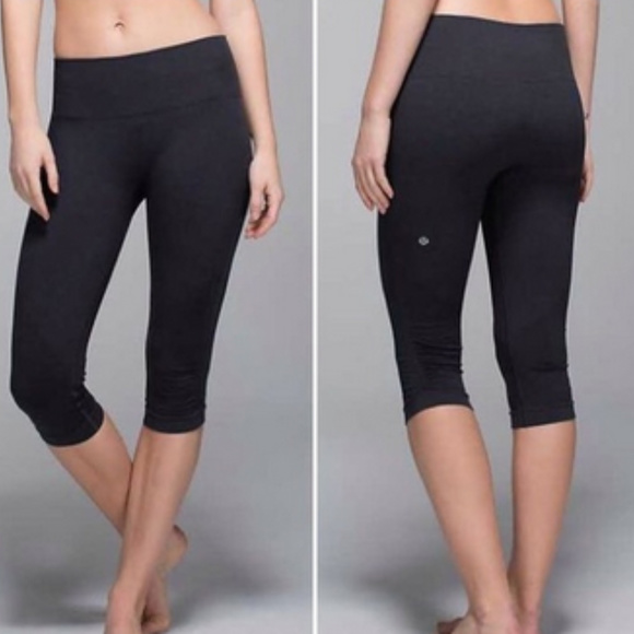 lululemon athletica Pants - Lululemon In The Flow Crop II Heathered Deep Coal